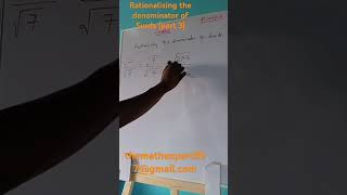 Rationalising the denominator of Surds 14 part 3 [upl. by Finstad]