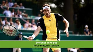 The Boodles 2024  Day 1 Tuesday 25th June  Stefanos Tsitsipas interview [upl. by Tamas]