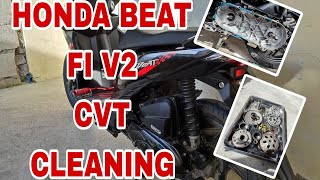 HONDA BEAT FI V2 CVT CLEANING hondabeatfi cvtcleaning acvlogs [upl. by Columba]