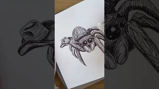 spider art inkdrawing artist inkart spiderdrawing funsketch quicksketching quicksketch [upl. by Alodee]