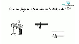 Musiktheorie Übermäßige und verminderte Akkorde [upl. by Ielerol]