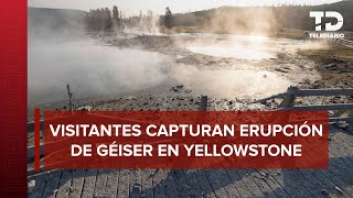 Explosión hidrotermal en Yellowstone sorprende a turistas y redes sociales [upl. by Orji]