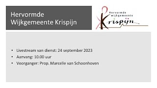 Hou vol  Hervormd Krispijn  24 september 2023 [upl. by Tore]