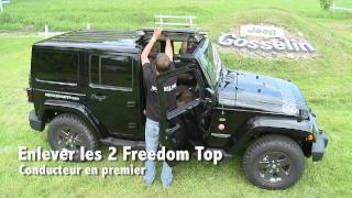 Manipulation du toit rigide et Freedom Top  Jeep Wrangler 2 portes et 4 portes [upl. by Magnolia]