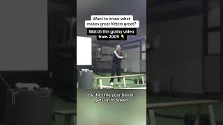 Want To Know What Makes Great Hitters Great Watch This Grainy Video From 2009 [upl. by Machutte]