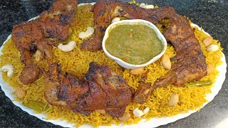 Chicken Mandi Biryani  Best Easy Grill Chicken Mandi Recipe  Grilled Chicken Mandi With Chutney [upl. by Ailaro]