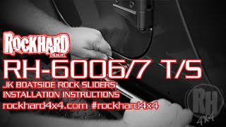 RH60067TS – Jeep JK Boatside Rock Sliders – Install Instructions Video by Rock Hard 4x4 [upl. by Pucida550]