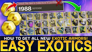 Destiny 2 How To Get ALL NEW EXOTICS without Unlocking Them In Collections First Easy Exotic Armor [upl. by Marissa]