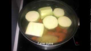 Recette petit pot pommes de terre carottes courgettes recipe for baby potatoes carrots zucchini [upl. by Yraillih153]