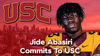 BREAKING Jide Abasiri Commits To USC Football [upl. by Walke391]