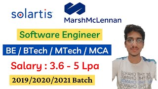 SolartisMarsh amp McLennan Recruitment 2021  Salary  5Lpa  Freshers Hiring 20202021 Batch [upl. by Oby]