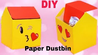 DIY Dustbin With Paper Tutorial  Paper Dustbin Easy Making  Ruks Art N Craft [upl. by Sihun]