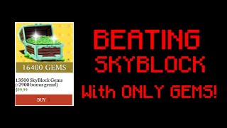 Beating Skyblock with ONLY GEMS Hypixel Skyblock [upl. by Alvy998]