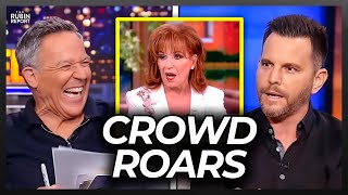 Gutfeld Crowd Roars at Dave Rubin’s Reaction to ‘The View’ Host’s Admission [upl. by Etteuqal340]