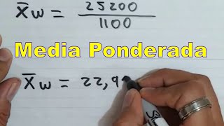 Cómo calcular la MEDIA PONDERADA Ejercicio Resuelto [upl. by Fenton]