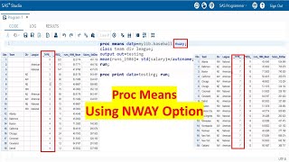 PROC MEANS  13  Using NWAY option in Proc Means to Filter the Report [upl. by Norab]