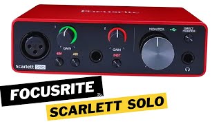 Focusrite Scarlett Solo 3rd Gen  Unboxing and Review [upl. by Jarek]