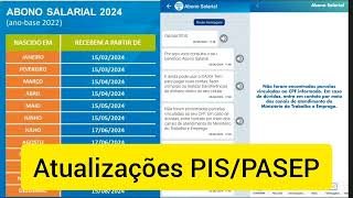 ATUALIZAÇÃO PISPASEP CALENDÁRIO 2024 PARA EMITIDO E PAGAMENTOS DO ABONO SALARIAL NO BANCO CAIXA TEM [upl. by Etoile]