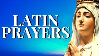 LATIN PRAYERS  Catholic Prayers in Latin [upl. by Notsua264]