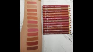 Flormar Lip Pencils Nude series Review and Swatches [upl. by Sorel]