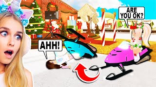 My BEST FRIEND Got Into A SNOW SCOOTER Accident In Bloxburg Roblox [upl. by Trevar633]