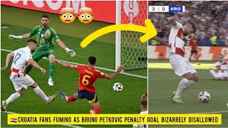 VAR Review Why no Rodri red card Croatias disallowed goal Vs Spain Euro 2024 highlights [upl. by Sairahcaz323]