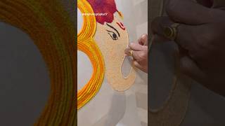 Simple rangoli  quick rangoli for Ganesh Chaturthi shortsfeed trendingreels [upl. by Xilef709]