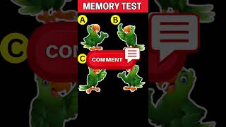 Test Your Memory Power Guess The Correct One   shorts riddles  Memory Test Puzzles [upl. by Vassily]