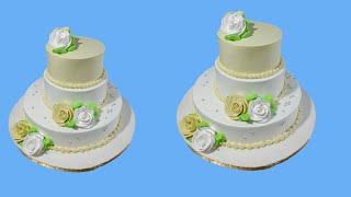 Three Tier Cake Design 2024Cake Decoration3 Step Cake3 Tier Cake [upl. by Macdonald]