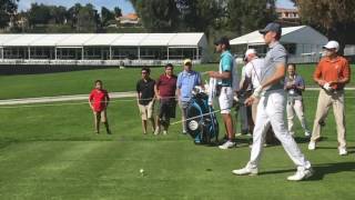 Jordan Spieth practice round footage at Riviera CC 2017  slow motion swings [upl. by Furlong]