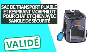 Avis Sac de Transport Respirant et Pliable pour Chat et Chien avec Sangle de Sécurité morpilot [upl. by Wendel]