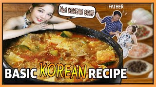 KOREAN TEACHES THE EASIEST WAY OF COOKING KOREAN SOY BEAN PASTE STEW Doenjangjjigae 된장찌개 [upl. by Daiz314]