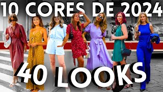 🔴CORES 2024  40 LOOKS COM 10 CORES QUE ESTÃO NA MODA PRIMAVERA VERÃO 2023  2024  Maga Moda [upl. by Lehman]