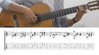 La complainte de la butte  solo guitar with TAB [upl. by Certie792]