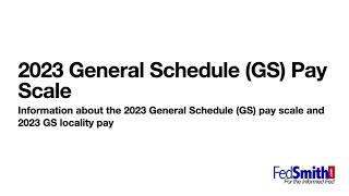 2023 GS Pay Scale [upl. by Saiasi316]