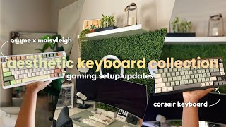 AESTHETIC KEYBOARD COLLECTION  ft Osume x MaisyLeigh zen keycaps [upl. by Mencher839]