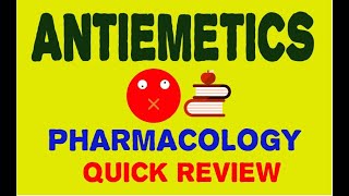 Antiemetics  Drugs For Nausea And Vomiting  Pharmacology  Quick Review  PharmCept [upl. by Neumann]