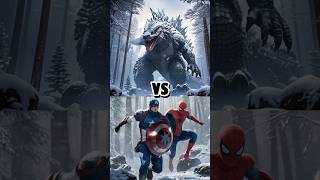 SpiderMan and Captain America vs Godzilla fight battle spiderman deadpool animals [upl. by Murat]