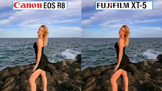 Canon EOS R8 Vs Fujifilm XT5 Camera Test Comparison [upl. by Brosy]