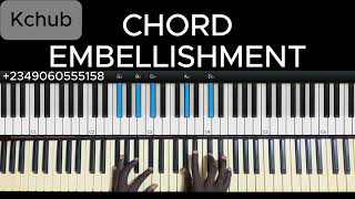 Learn this piano chord embellishments  gospelpiano [upl. by Eads]