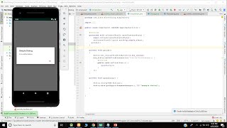 Simple Dialog with 1 Button  Android Studio Tutorial [upl. by Nylassej]