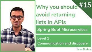 15 Why you should avoid returning lists in APIs  Spring Boot Microservices Level 1 [upl. by Stephanie481]