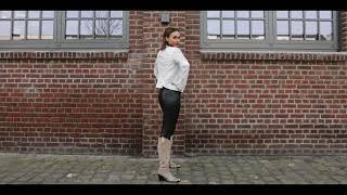 Lederjacke Bikerjacke ECHTLEDER mit Nieten und Ketten weiss [upl. by Tatia]