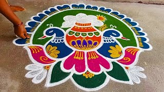 5×3 beautiful rangoli simple design 🙏🙏❤️😊😊 [upl. by Aiykan]