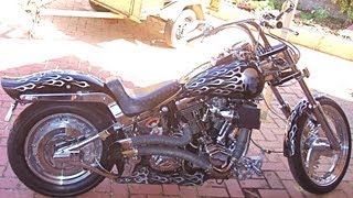 125 cubic inch Revtech powered Harley Softail 1996 vintage New Ultima 6 Speed LSD [upl. by Aneryc]