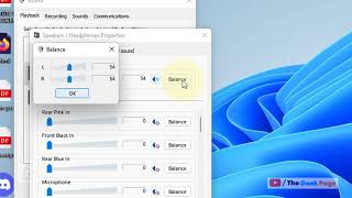 How to balance Left amp Right Audio Sound in Windows 11 [upl. by Bonne261]