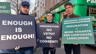 Bank Holiday Protests in Dublin Against Open Borders Immigration Policies 6 Feb 2023 [upl. by Odidnac]