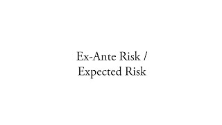 Ex Ante Risk Expected risk with probability values [upl. by Ahsocin]