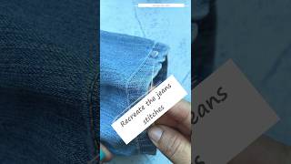 Tried to recreate the jeans hem stitches by hand [upl. by Kcarb726]