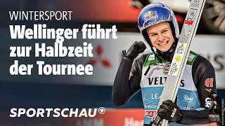 Lanišek siegt vor Kobayashi und Wellinger in Garmisch Vierschanzentournee Highlights  Sportschau [upl. by Sirrep254]